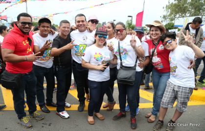 Presidente Daniel y Compañera Rosario en 37 Aniversario del Repliegue a Masaya