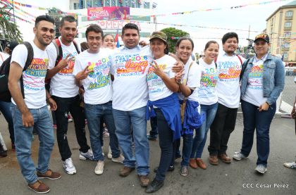 Presidente Daniel y Compañera Rosario en 37 Aniversario del Repliegue a Masaya