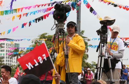 Presidente Daniel y Compañera Rosario en 37 Aniversario del Repliegue a Masaya