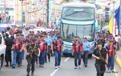 Presidente Daniel y Compañera Rosario en 37 Aniversario del Repliegue a Masaya