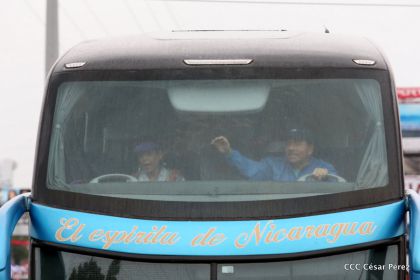 Presidente Daniel y Compañera Rosario en 37 Aniversario del Repliegue a Masaya