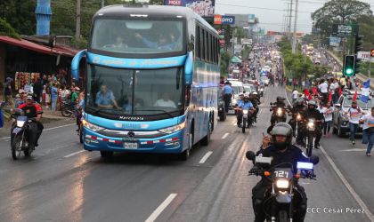 Presidente Daniel y Compañera Rosario en 37 Aniversario del Repliegue a Masaya