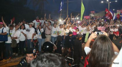 Presidente Daniel y Compañera Rosario en 37 Aniversario del Repliegue a Masaya