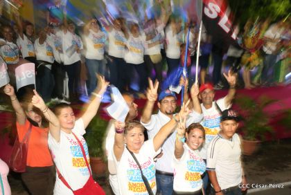 Presidente Daniel y Compañera Rosario en 37 Aniversario del Repliegue a Masaya