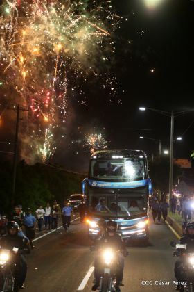Presidente Daniel y Compañera Rosario en 37 Aniversario del Repliegue a Masaya