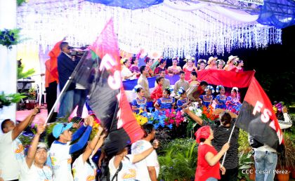 Presidente Daniel y Compañera Rosario en 37 Aniversario del Repliegue a Masaya