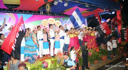 Presidente Daniel y Compañera Rosario en 37 Aniversario del Repliegue a Masaya