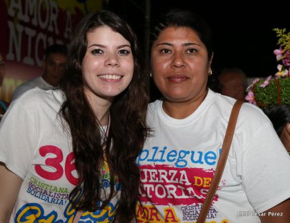 Presidente Daniel y Compañera Rosario en 37 Aniversario del Repliegue a Masaya