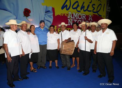 Presidente Daniel y Compañera Rosario en 37 Aniversario del Repliegue a Masaya