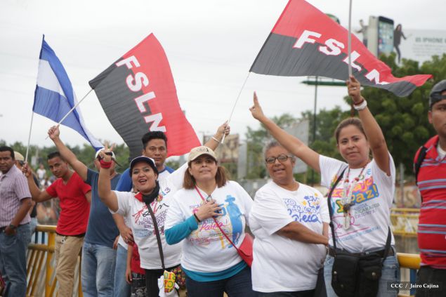 Presidente Daniel y Compañera Rosario en 37 Aniversario del Repliegue a Masaya