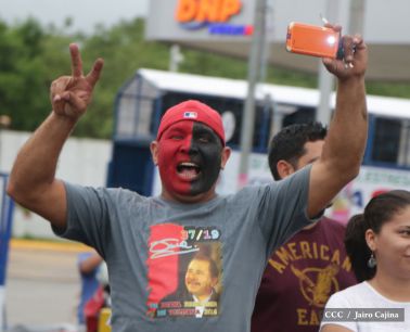 Presidente Daniel y Compañera Rosario en 37 Aniversario del Repliegue a Masaya