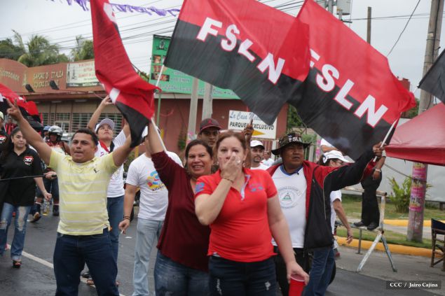 Presidente Daniel y Compañera Rosario en 37 Aniversario del Repliegue a Masaya