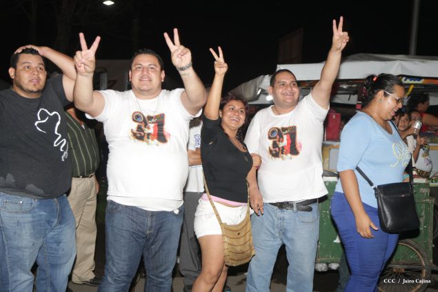 Presidente Daniel y Compañera Rosario en 37 Aniversario del Repliegue a Masaya