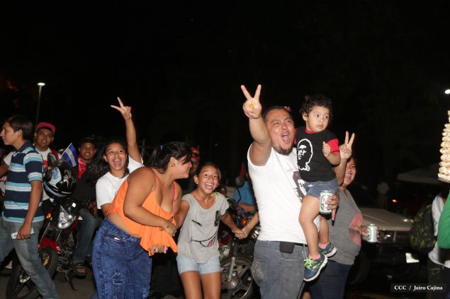 Presidente Daniel y Compañera Rosario en 37 Aniversario del Repliegue a Masaya