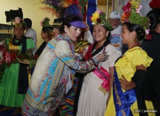 Presidente Daniel y Compañera Rosario en 37 Aniversario del Repliegue a Masaya