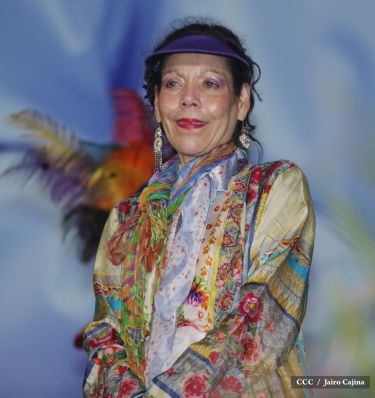 Presidente Daniel y Compañera Rosario en 37 Aniversario del Repliegue a Masaya