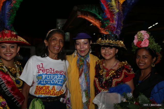 Presidente Daniel y Compañera Rosario en 37 Aniversario del Repliegue a Masaya