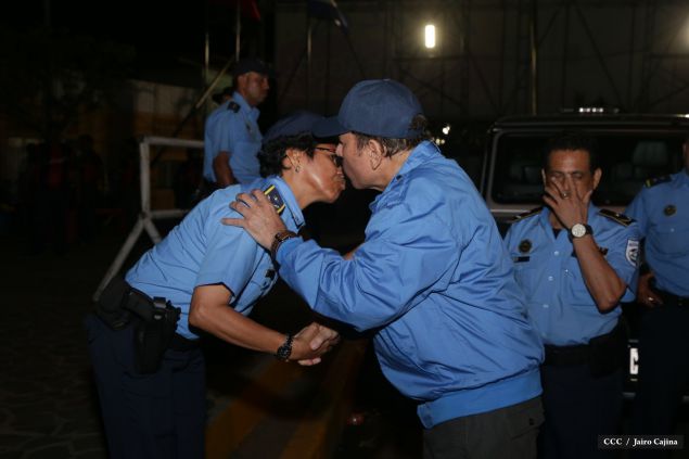 Presidente Daniel y Compañera Rosario en 37 Aniversario del Repliegue a Masaya