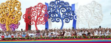 Daniel y Rosario celebran el 37 Aniversario de la Revolución Popular Sandinista