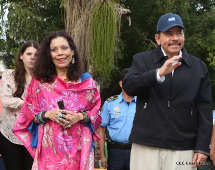 Daniel y Rosario, fórmula presidencial del Frente Sandinista y la Alianza Unida, Nicaragua Triunfa