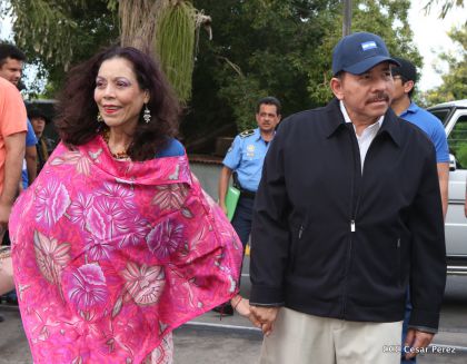 Daniel y Rosario, fórmula presidencial del Frente Sandinista y la Alianza Unida, Nicaragua Triunfa