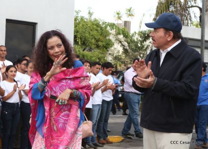 Daniel y Rosario, fórmula presidencial del Frente Sandinista y la Alianza Unida, Nicaragua Triunfa