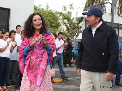 Daniel y Rosario, fórmula presidencial del Frente Sandinista y la Alianza Unida, Nicaragua Triunfa