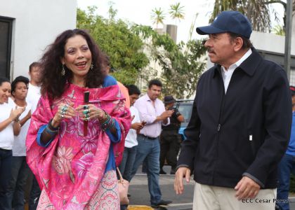 Daniel y Rosario, fórmula presidencial del Frente Sandinista y la Alianza Unida, Nicaragua Triunfa