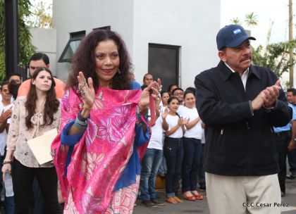 Daniel y Rosario, fórmula presidencial del Frente Sandinista y la Alianza Unida, Nicaragua Triunfa