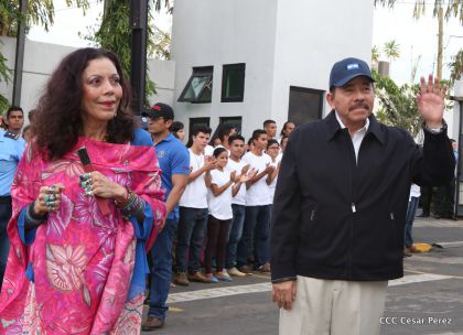 Daniel y Rosario, fórmula presidencial del Frente Sandinista y la Alianza Unida, Nicaragua Triunfa