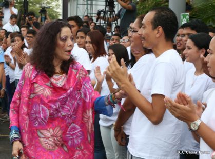 Daniel y Rosario, fórmula presidencial del Frente Sandinista y la Alianza Unida, Nicaragua Triunfa