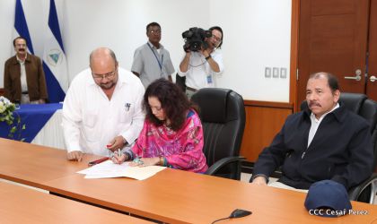 Daniel y Rosario, fórmula presidencial del Frente Sandinista y la Alianza Unida, Nicaragua Triunfa