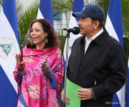 Daniel y Rosario, fórmula presidencial del Frente Sandinista y la Alianza Unida, Nicaragua Triunfa