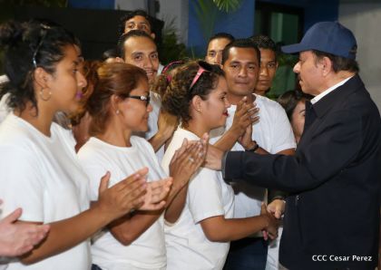 Daniel y Rosario, fórmula presidencial del Frente Sandinista y la Alianza Unida, Nicaragua Triunfa