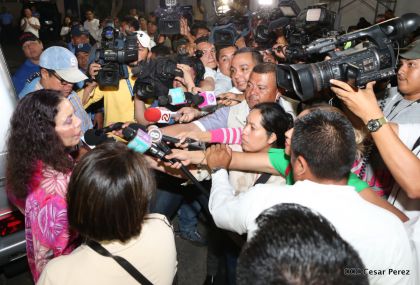 Daniel y Rosario, fórmula presidencial del Frente Sandinista y la Alianza Unida, Nicaragua Triunfa