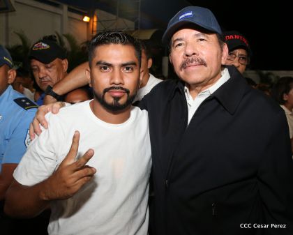 Daniel y Rosario, fórmula presidencial del Frente Sandinista y la Alianza Unida, Nicaragua Triunfa