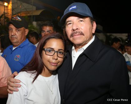 Daniel y Rosario, fórmula presidencial del Frente Sandinista y la Alianza Unida, Nicaragua Triunfa