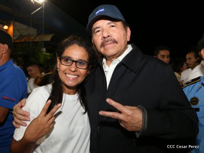Daniel y Rosario, fórmula presidencial del Frente Sandinista y la Alianza Unida, Nicaragua Triunfa