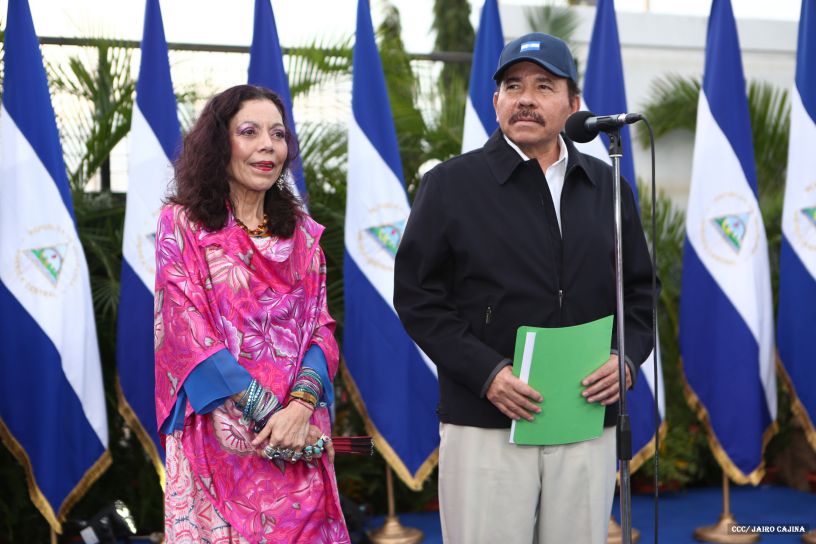 Daniel y Rosario, fórmula presidencial del Frente Sandinista y la Alianza Unida, Nicaragua Triunfa