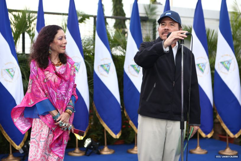 Daniel y Rosario, fórmula presidencial del Frente Sandinista y la Alianza Unida, Nicaragua Triunfa