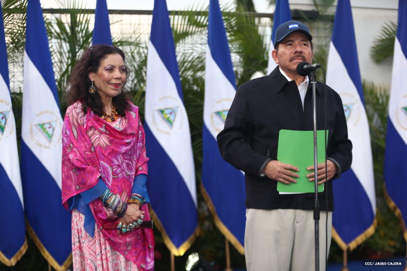 Daniel y Rosario, fórmula presidencial del Frente Sandinista y la Alianza Unida, Nicaragua Triunfa