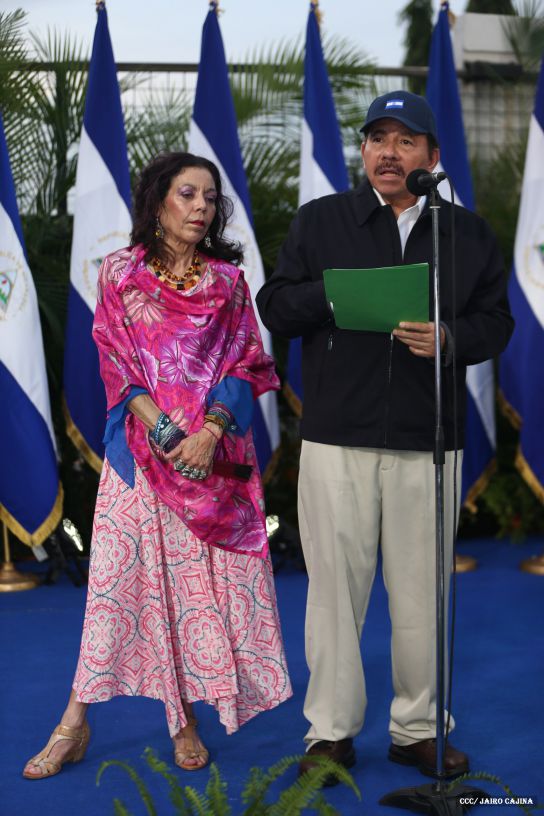 Daniel y Rosario, fórmula presidencial del Frente Sandinista y la Alianza Unida, Nicaragua Triunfa