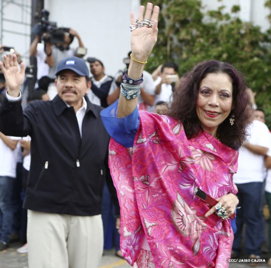 Daniel y Rosario, fórmula presidencial del Frente Sandinista y la Alianza Unida, Nicaragua Triunfa