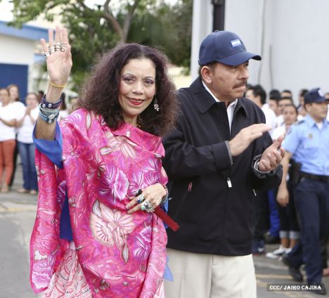 Daniel y Rosario, fórmula presidencial del Frente Sandinista y la Alianza Unida, Nicaragua Triunfa