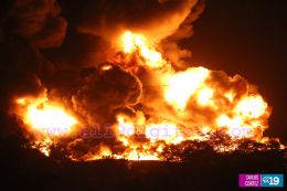 Incendio de tanques de Puma Energy en Puerto Sandino
