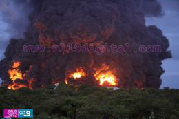 Incendio de tanques de Puma Energy en Puerto Sandino