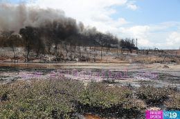 Culmina incendio en Puerto Sandino