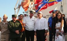 Daniel y Rosario despiden a tripulación de Buque Ruso "Moskva"