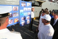 Daniel y Rosario despiden a tripulación de Buque Ruso "Moskva"