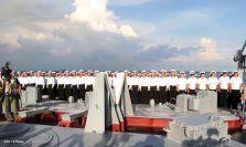 Daniel y Rosario despiden a tripulación de Buque Ruso "Moskva"